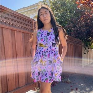 Nooworks Big Pocket Hastings Purple Sleeveless Dress Medium